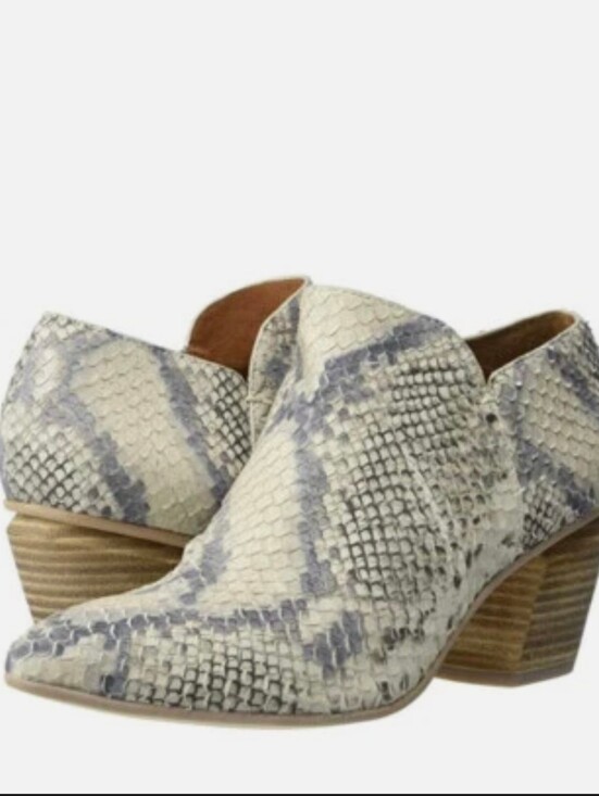 Franco Sarto Shoes - Franco Sarto Karson 2 Women’s Ankle Boots Denim Snake Prints Leather 